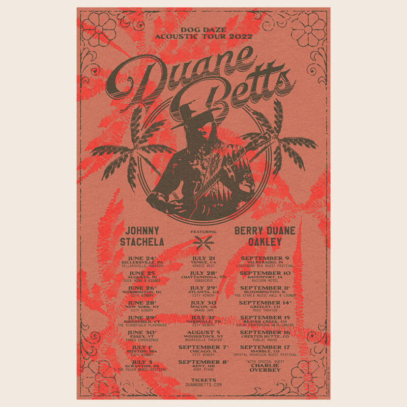Duane Betts - Desert Daze 2022 Acoustic Tour Poster